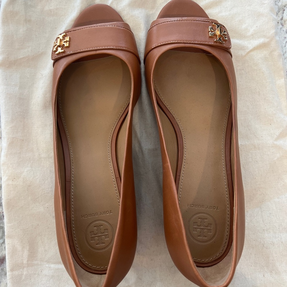 Tory Burch Peep Toe Wedge